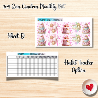 Kit # 5       7x9 Erin Condren ANY Month Planner Kit