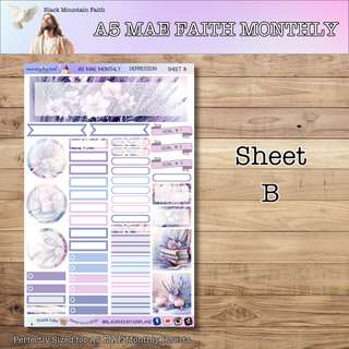 A5 MAE Monthly DEPRESSION MONTHLY Scripture Writing Sticker Kit