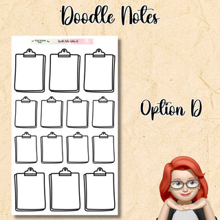 Doodle Notes Option D      Universal for any Planner or Journal