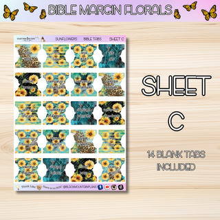 SUNFLOWERS     BIBLE TABS