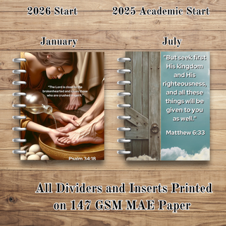 Everyday MAE FAITH Monthly Inserts and Dividers       MAE Faith Planner Inserts