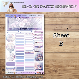 MAE JR. Monthly DEPRESSION MONTHLY Scripture Writing Sticker Kit