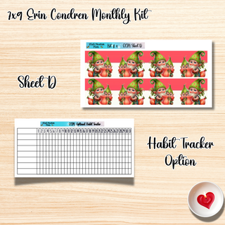 Kit # 4       7x9 Erin Condren ANY Month Planner Kit