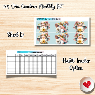 Kit 12       7x9 Erin Condren ANY Month Planner Kit