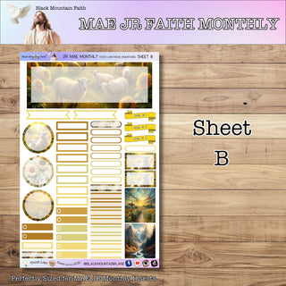 MAE JR. Monthly FAITH CAN MOVE MOUNTAINS MONTHLY Scripture Writing Sticker Kit