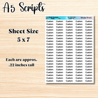 WIDE PRINT Custom Scripts