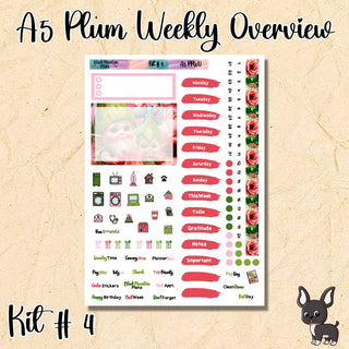 Kit # 4       A5 Plum Paper Weekly Overview