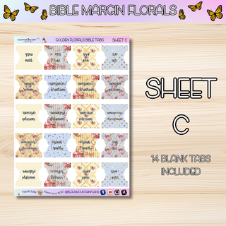GOLDEN FLORALS       BIBLE TABS