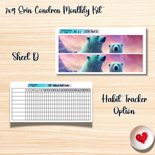 Kit # 6       7x9 Erin Condren ANY Month Planner Kit