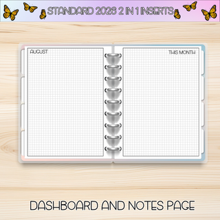 Classic  2 in 1  AUGUST 2026 DATED Planner Inserts