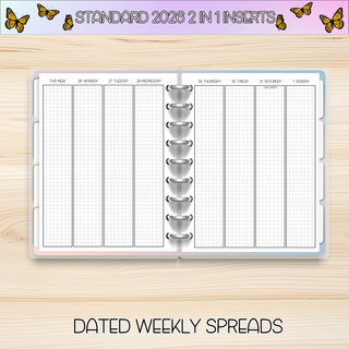 Classic 2 in 1 NOVEMBER 2026 DATED Planner Inserts