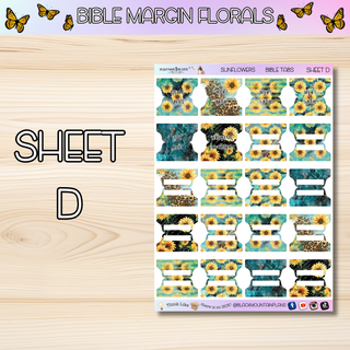 SUNFLOWERS     BIBLE TABS