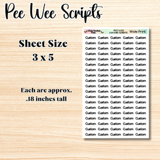 WIDE PRINT Custom Scripts