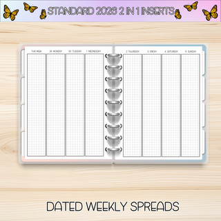 Classic  2 in 1  OCTOBER 2026 DATED Planner Inserts