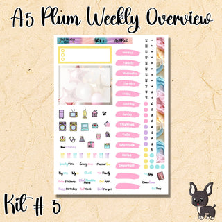 Kit # 5       A5 Plum Paper Weekly Overview