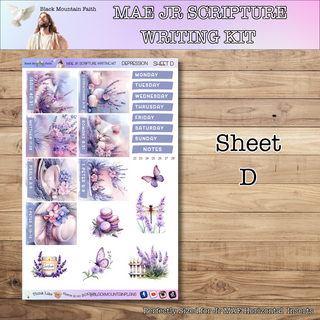 MAE JR. Depression Scripture Writing Kit - Horizontal Weekly Kit