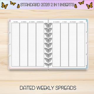 Classic 2 in 1   MARCH 2026 DATED Planner Inserts