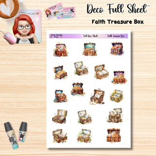 Faith Treasure Box Faith Full Size Sheet of Deco Stickers