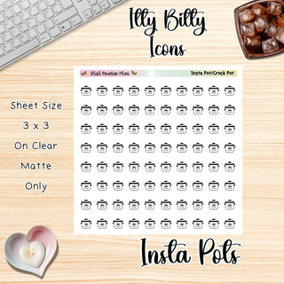 INSTA POTS/ CROCK POTS  Itty Bitty Planner Icons