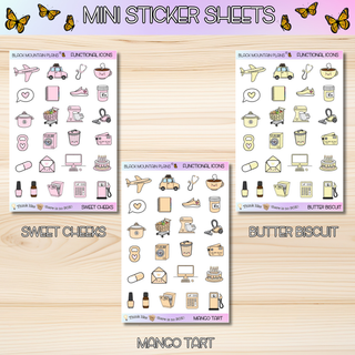 Functional Icon Sampler  Mini Sticker Sheets