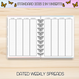 STANDARD 2 in 1     OCTOBER 2025 DATED Planner Inserts