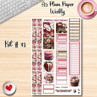 Kit 41      A5 Plum Paper Weekly