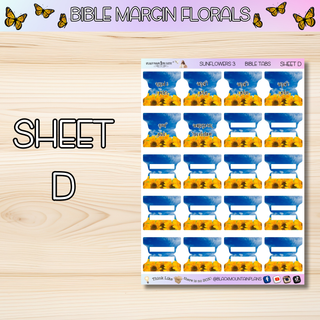 SUNFLOWERS 3     BIBLE TABS