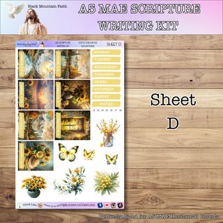 A5 FAITH CAN MOVE MOUNTAINS Scripture Writing Kit - Horizontal Weekly Kit