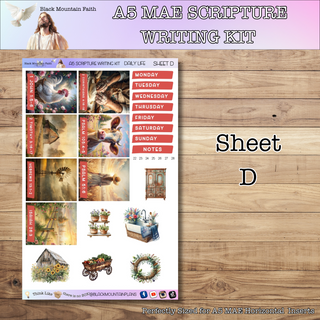 A5 Daily Life Scripture Writing Kit - Horizontal Weekly Kit