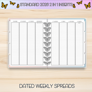 Classic  2 in 1  APRIL 2026 DATED Planner Inserts