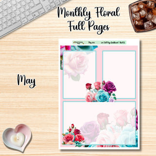 Floral Budget Full Page Monthly Dashboard May