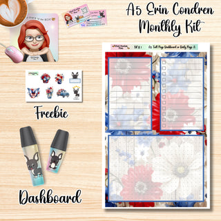 Kit # 7        A5 Erin Condren ANY Month Planner Kit