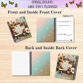 2 in 1 Mini Planners    2025 Last Quarter MOTIVATIONAL ARTWORK  Spiral Bound Notebook Planner