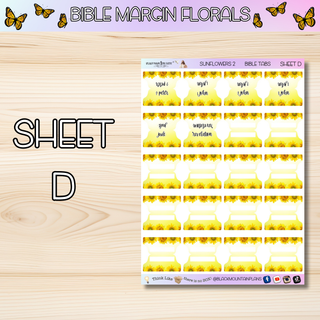 SUNFLOWERS 2     BIBLE TABS