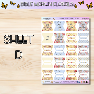 GOLDEN FLORALS       BIBLE TABS