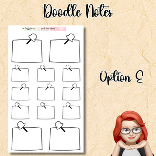 Doodle Notes Option E      Universal for any Planner or Journal