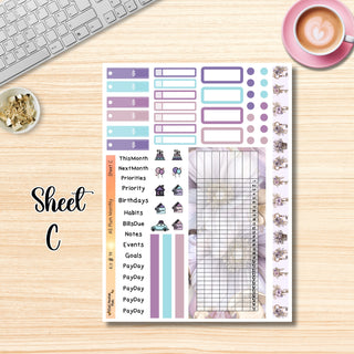 Kit 19     A5 Plum Paper ANY Month and Dashboard Pages