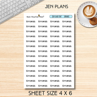 ERRANDS Scripts 6 Fonts to Choose From