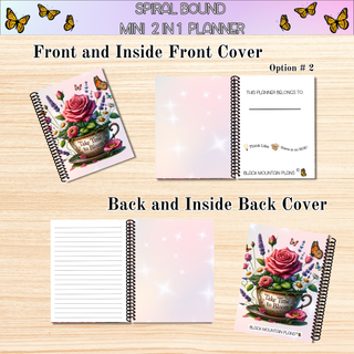2 in 1 Mini Planners    2025 Last Quarter MOTIVATIONAL ARTWORK  Spiral Bound Notebook Planner