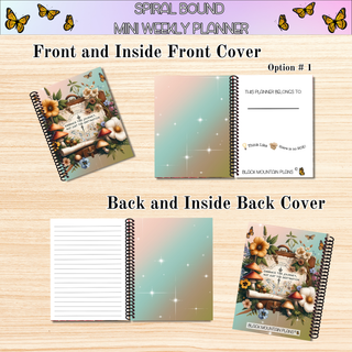 Weekly Mini Planners    MOTIVATIONAL ARTWORK  Spiral Bound Notebook Planners