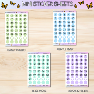 DATE DOTS  Mini Sticker Sheets