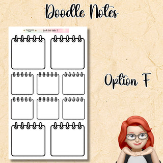 Doodle Notes Option F      Universal for any Planner or Journal