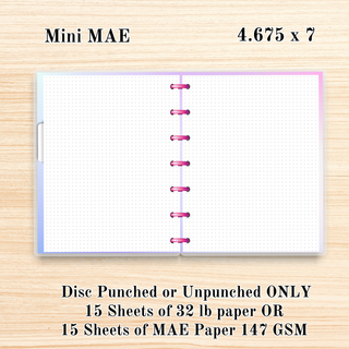 A5 MAE    Dot Grid Notes Pages     MAE Planner Inserts