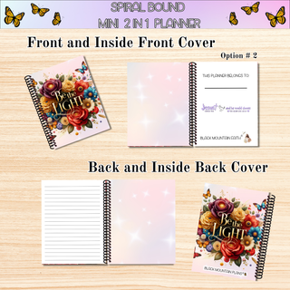 2 in 1 Mini Planners    2025 Last Quarter CHRISTIAN ARTWORK  Spiral Bound Notebook Planner