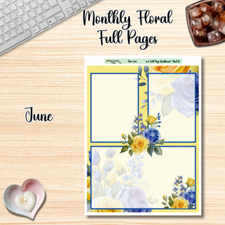 Floral Budget Full Page Monthly Dashboard June