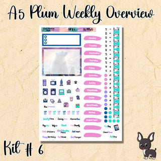 Kit # 6       A5 Plum Paper Weekly Overview
