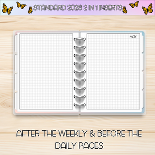 Classic 2 in 1  MAY 2026 DATED Planner Inserts
