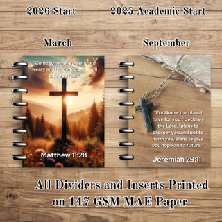 MAE JR. FAITH Monthly Inserts and Dividers       MAE Faith Planner Inserts