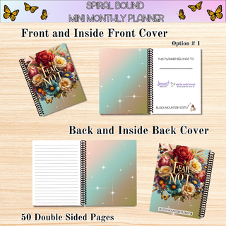 Monthly Mini Planners    CHRISTIAN ARTWORK  Spiral Bound Notebook Planners