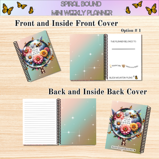 Weekly Mini Planners    MOTIVATIONAL ARTWORK  Spiral Bound Notebook Planners